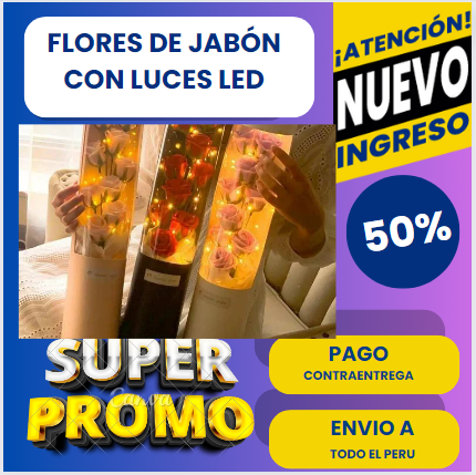 Image of ROSAS DE JABÓN CON LUCES LED.🌷🌷🌷